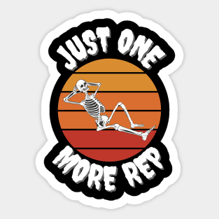 Just one more rep skeleton Sticker